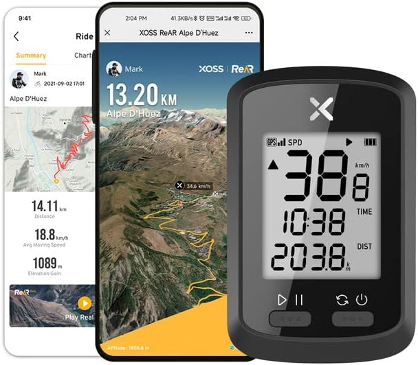 Computador de bicicleta XOSS G GPS, velocímetro de bicicleta Bluetooth sem fio e odômetro e LD09 Smart