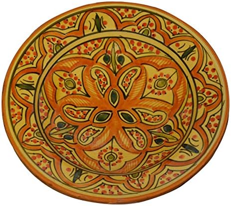 Placas de cerâmica Marrocano Apertizador artesanal Tapas Servando decorativas de 8 polegadas