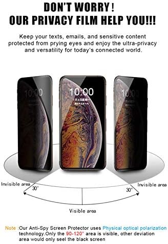 Protetor de tela de privacidade para iPhone 13 6,1 polegadas de vidro temperado [2 pacote], Yewos Anti-Spy Anti-Fingerprint Protection Black Screen Protector Easy Instalação