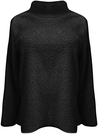 Camisolas femininas Moda Moda Casual Zipper High Neck Blouse Warm Cable Sweater