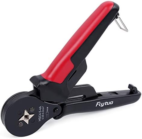 Flytuo Wire Ferrule Crinping Tool para AWG28-10, Mini HSC8 6-4A Auto-ajustável Crimper de catracas para
