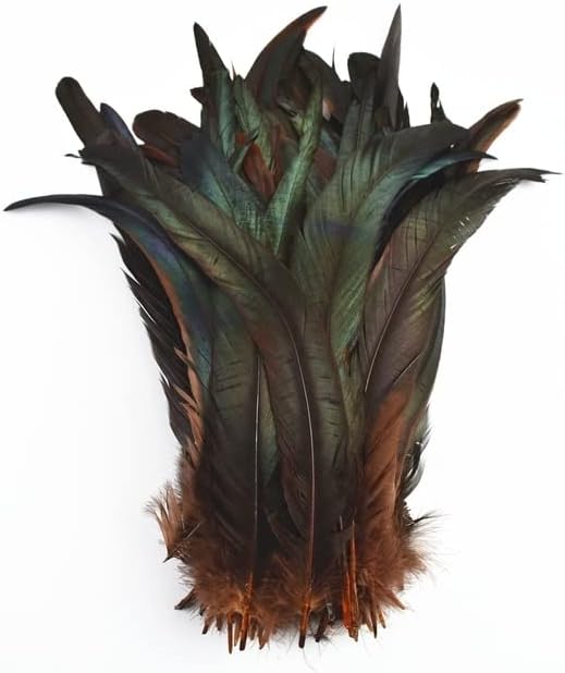 100pcs/galo de cor de lot Decoração de 25-35cm 10-14 Feather de frango natural para artesanato Diy Carnival