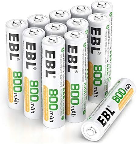 EBL 12 contagens NI-MH Baterias AAA recarregáveis ​​1,2V pré-carregadas com caixa de armazenamento