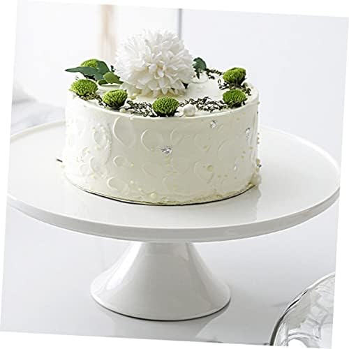 Yardwe 1pc Cupcake de bolo de cerâmica 1pc Porta com torta de torta de torta Bolo de armazenamento Cupcake Cupcake Decorating Cupcake Serving Platter Bolo Bandejas