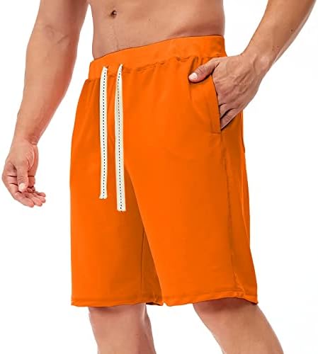 Shorts de natação para homens, shorts masculinos clássicos casuais encaixam shorts de praia de verão com cintura elástica e bolsos
