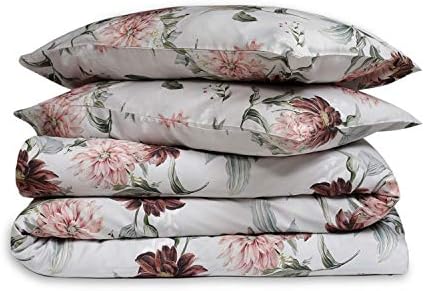 Swove, travesseiros florais impressos digitalmente, 20 x30 SMATE DE CANTADO DE CLOGONS algodão, shams, alta contagem de roscas, cobertura de travesseiro floral, reversível -