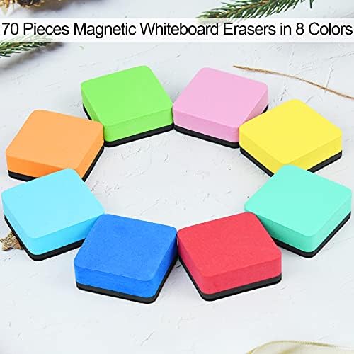 Menoly 70 PCs Magnético Apagador a seco Eraser Combinação A borracha de placa branca para crianças