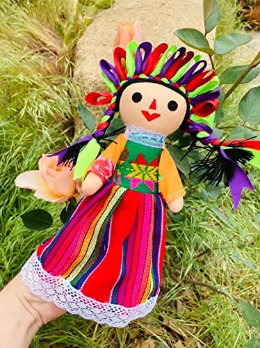 Grande 11 polegadas de boneca mexicana brinquedo de brinquedo à mão em árvore de natal decoração de decoração