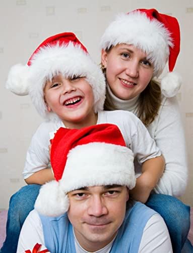 Chapéu de Natal Evabirdal, chapéu de Natal para adultos e crianças, favor da festa de inverno, decorações, acessórios