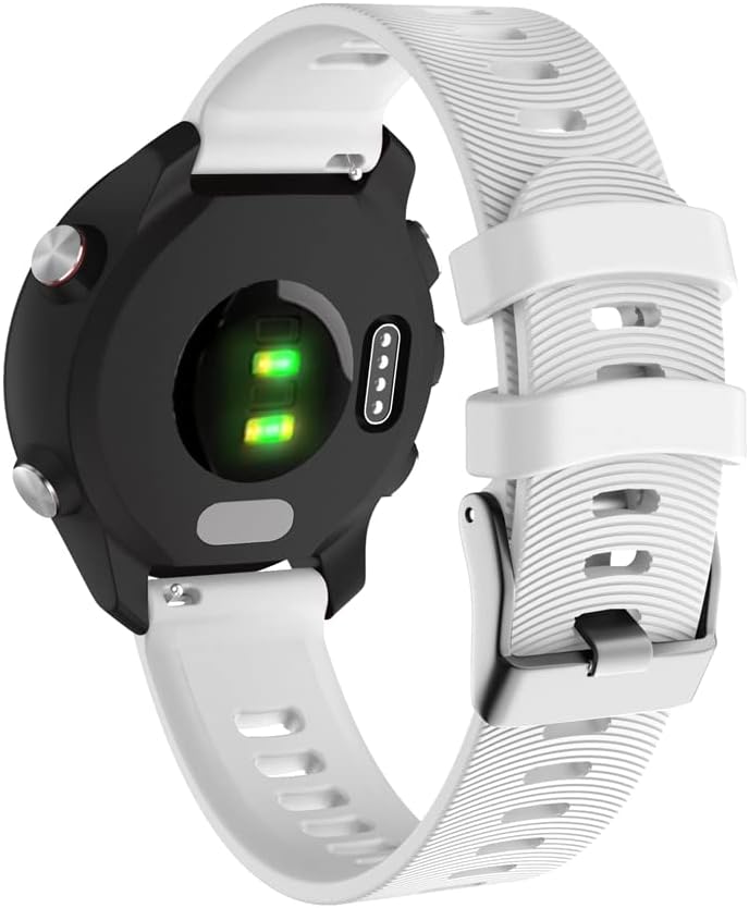 Tioyw 20mm Silicone Watch Band Strap for Garmin Forerunner 245 245m 645 Vivoativo 3 Vivomove HR Smart Smart