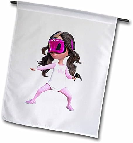 Cartoon gráficos de boehm 3drose - garota virtual usando óculos interativos - sinalizadores