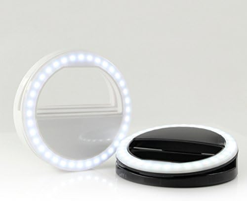 Luz do anel selfie do ukcoco com 36 lâmpadas lâmpadas de lâmpada de lâmpada de clipe de clipe de preenchimento