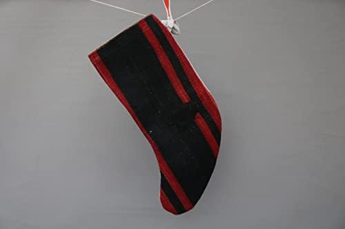 Sarikaya Pillow Gift Stocking, Calmas de Natal, meia listrada da anatólia, meia de Natal, decorativo de