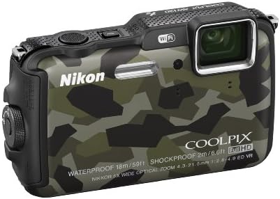 Nikon Coolpix AW120 16,1 MP Wi-Fi e câmera digital à prova d'água com GPS e vídeo Full HD 1080p