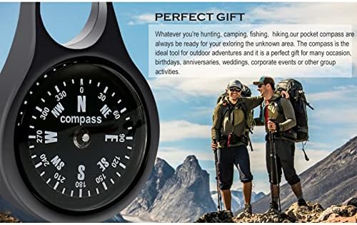 Keychain Compass, Mini Compass, portátil, bússola de metal, bússola de sobrevivência para a caminhada de montanhismo travando ao ar livre