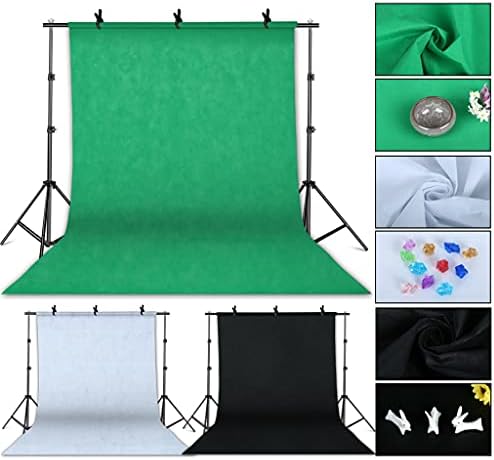 N/A Kit de iluminação fotográfica 2x3m Fundamento de fundo de fundo suave Softbox Stand Stand portátil Bolsa