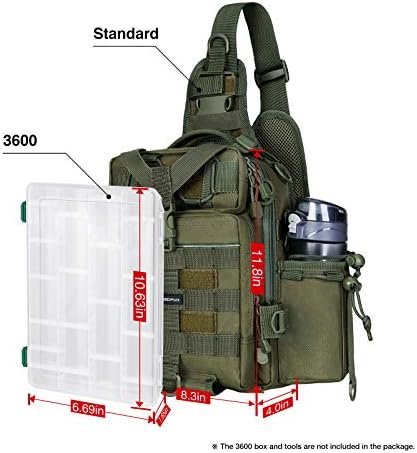 Saco de equipamento de pesca de piscifun com haste e porta -engrenagem, bolsa de armazenamento leve para