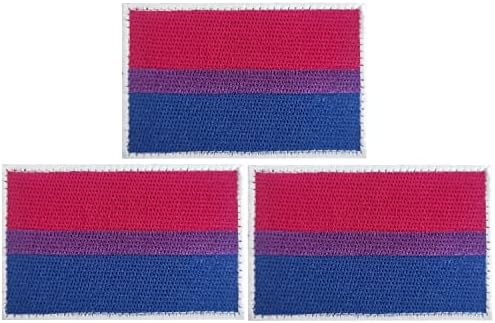 JAVD CYPS 3Pack Bissexual Flag Patch BI LGBT Sinalizadores Pride Bandeira gay Patch Tactical Patch Patch para