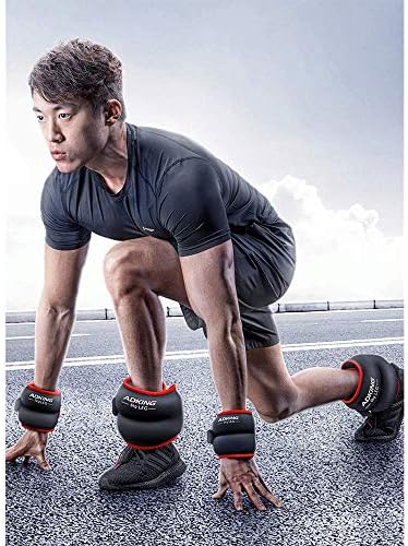 Peso do tornozelo 1 par peso do pulso, 0,3-4 kg de pulso ajustável para homens e mulheres aptidão,