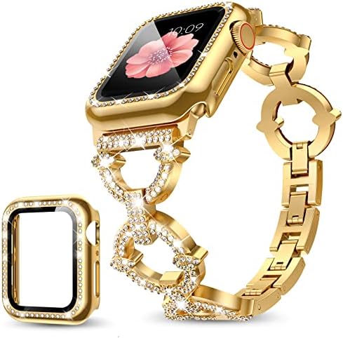 Mesime Compatível com Apple Watch Band com o caso 45mm para mulheres