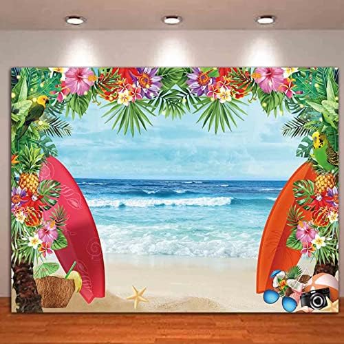 Verão Tropical Beach tem tema foto de fundo de 5x3ft conch havaí havaí azul mar Flor do mar Filhos Aniversário