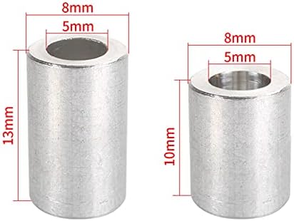 SUTK 1PC 5mm Bore Bore Aluminium Spacer Isolation Coluna V-S-Slot Pillar Separado Pillar Quarentena 3D