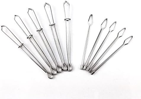 Honbay 5pcs Easy Pull Bodkin Threader Tweezers e 5pcs Tipo de pinça A agulhas de Bodkin Conjunto para Elastic Threading