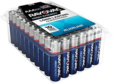Baterias AA AA de alta energia Rayovac, baterias alcalinas duplas A e pacote de variedades de baterias AAA de alta