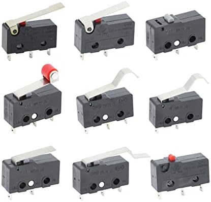 Interruptores industriais 5 pcs Mini micro -limite interruptor NO NC 3 pinos Terminais PCB