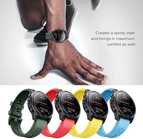 DJDLFA 22 26mm Silicone Watch Band tapas para Garmin Fenix ​​6x 6 Pro 7x 7 5 5x 3 3HR 945 Pulseira Smartwatch
