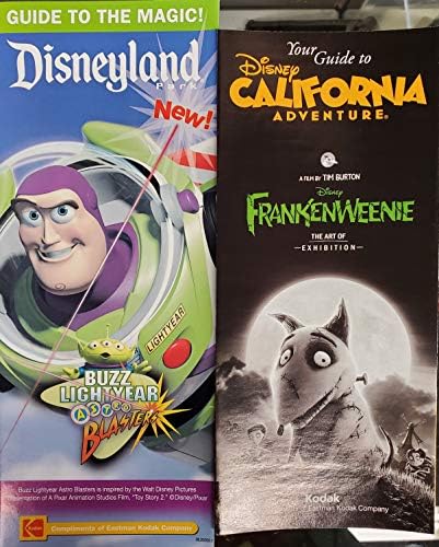 Disneyland Park Conjunto de 8 guias turísticos de mapa com a California Adventure World of Color Cars Land PMA4