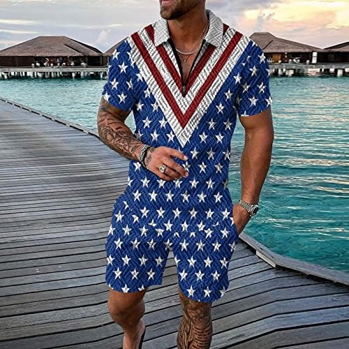 BMISEGM Summer Men Shirts Casual Mens Independência Dia Fag Moda Lazer Seaside Holida de Praia 3D Digital Tuxedo para