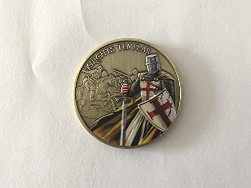 Knights Templar colocou toda a armadura de Deus Desafio Coin Oração Efésios 6: 13-17 Coin comemorativo - Bronze antigo