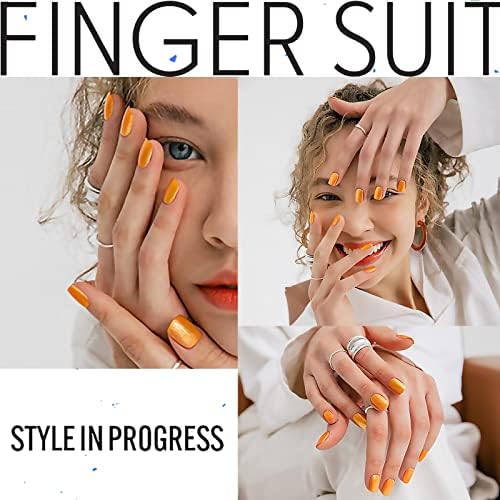Caixão de Finger Suit de traje de dedo 40pcs, unhas falsas quadradas para mulheres projetadas para os dedos, as unhas falsas mais altas da moda, unhas falsas de unhas com estojo para salões de unhas e unhas diy