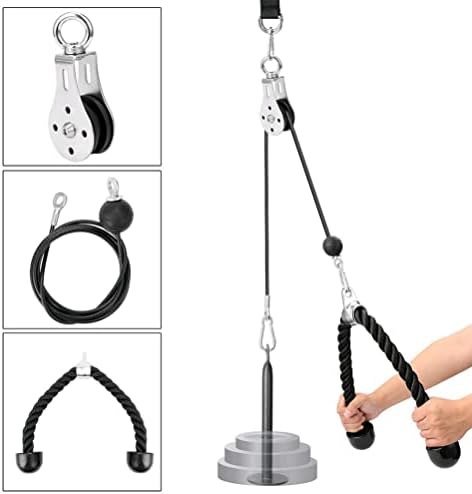 LioBo Lift Kit Kit Kit de ginástica Sistema de polia de tríceps Conjunto: Fitness Cable Machine Anexes Polia de exercícios com cabo de aço ROPE PULLDOWN EQUIPE