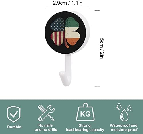 Bandeira irlandesa americana vintage 10 pcs gancho de plástico gancho de parede fofo gancho de chave para decoração de porta de cozinha em casa