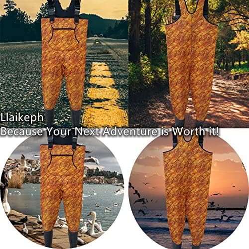 Llaikeph Neoprene SBR Waders de peito para mulheres com botas roupas de camuflagem à prova d'água para caçar pesca à prova d'água