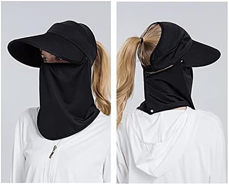 Chapéus de beisebol de verão para mulheres chapéu de rabo de cavalo com retalho destacável Proteção UV Chapéu de