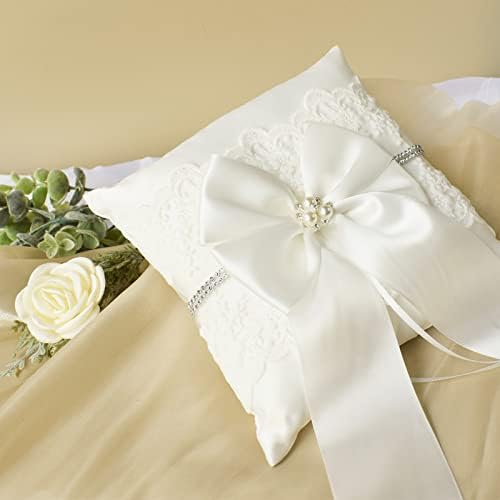 Travesseiro de anel de casamento de Stafuni, travesseiro de portador da série Royal Premium para festa
