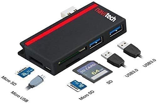 Navitech 2 em 1 laptop/tablet USB 3.0/2.0 Adaptador de cubo/micro USB Entrada com SD/micro SD Leitor de cartão