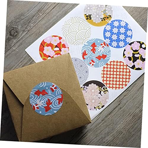 Adesivos envelopes de sewacc para scrapbooking adesivos japoneses Japão adesivos de vedação de estilo Japão adesivos redondos adesivos de adesivos decorativos adesivos decorativos