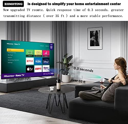 Universal TV Remote apenas para todas as principais TV Roku, compatível com TCL Roku/Hisense Roku/Onn
