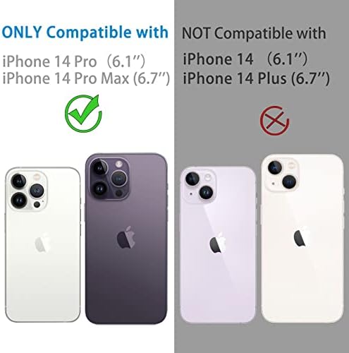 【3 pacote】 Dengduoduo Protetor de lente de câmeras de vidro temperado para iPhone 14 Pro 6.1 & iPhone 14 Pro Max 6.7, Ultra HD, 9H dureza, anti-arranhão, amigável de casos, fácil de instalar [sem efeito nas fotos noturnas]
