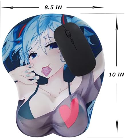 Sexy Anime Computer Mouse Pad Kawaii Funny Mouse Mat Gaming Mouse Pads com suporte de pulso cinza