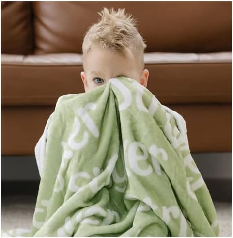 JFU Nome cobertor crianças personalizadas, cobertor de nome personalizado, cobertores personalizados