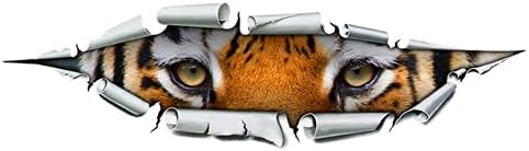 Seadear 3D Simulação Olhos Espio adesivos de carro, olhos de tigre Esquecando adesivos auto-adesivos