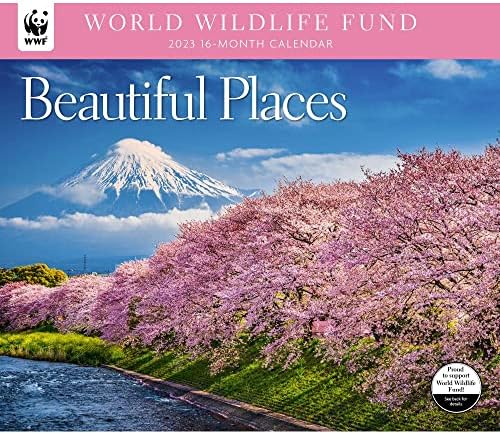 Tinta do calendário, belos lugares WWF 2023 Wall Calendário