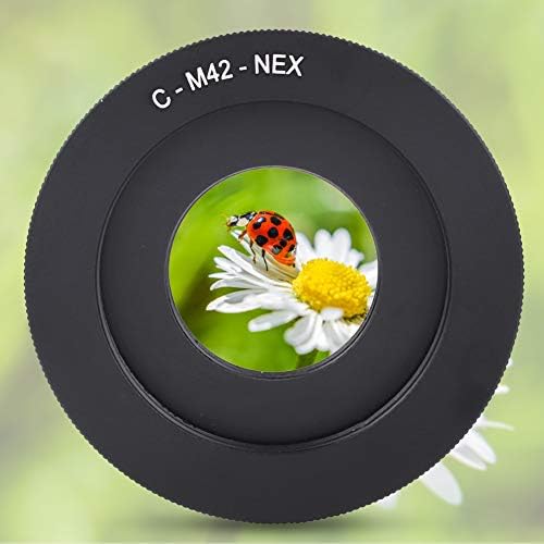 Adaptador de lente anel M42CNEX Anel de adaptador de liga de alumínio preto de alumínio para lente de câmera de montagem M42C para a câmera de montagem da Sony Nex
