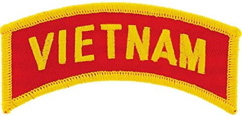 Tab Militar do Vietnã dos Estados Unidos Patch bordados, com adesivo de ferro