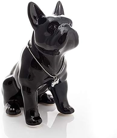 Zamtac cerâmica francesa bulldog cão estátua decoração de casa artesanato de decoração de sala de decoração de decoração de porcelana de porcelana decoração de jardim -